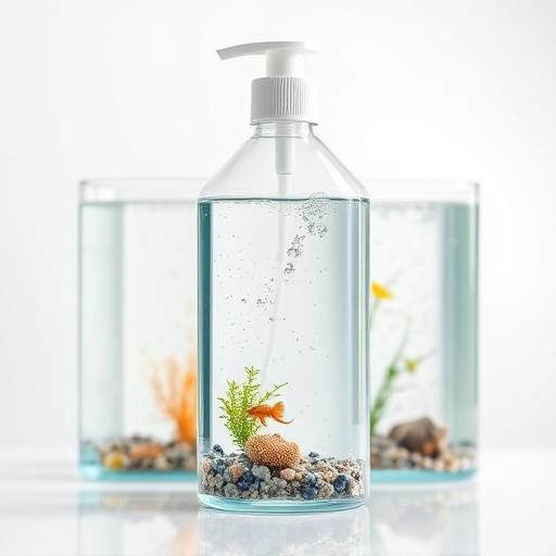Botella de acondicionador de agua para acuarios.