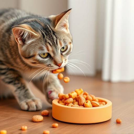 Juguete dispensador de comida con puzle para gatos